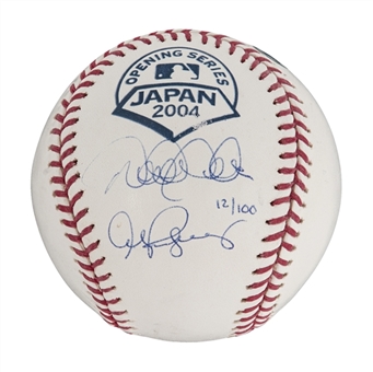 Derek Jeter and Alex Rodriguez Dual Signed 2004 Opening Series Japan Baseball (PSA/DNA & MLB Authenticated)